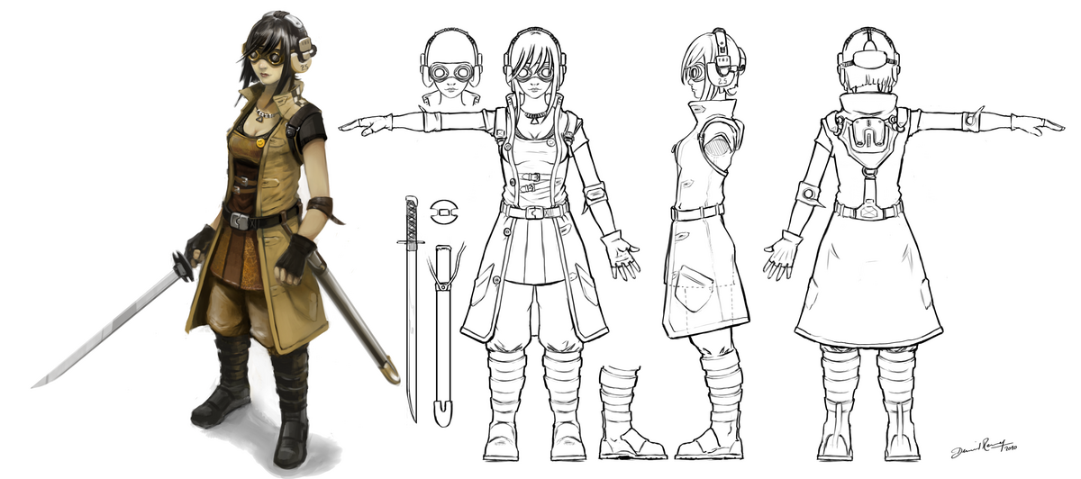 1D model sheet example